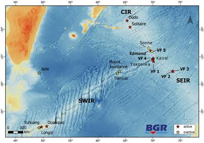 Microbial ecosystem assessment and hydrogen oxidation potential of newly discovered vent systems from the Central and South-East Indian Ridge